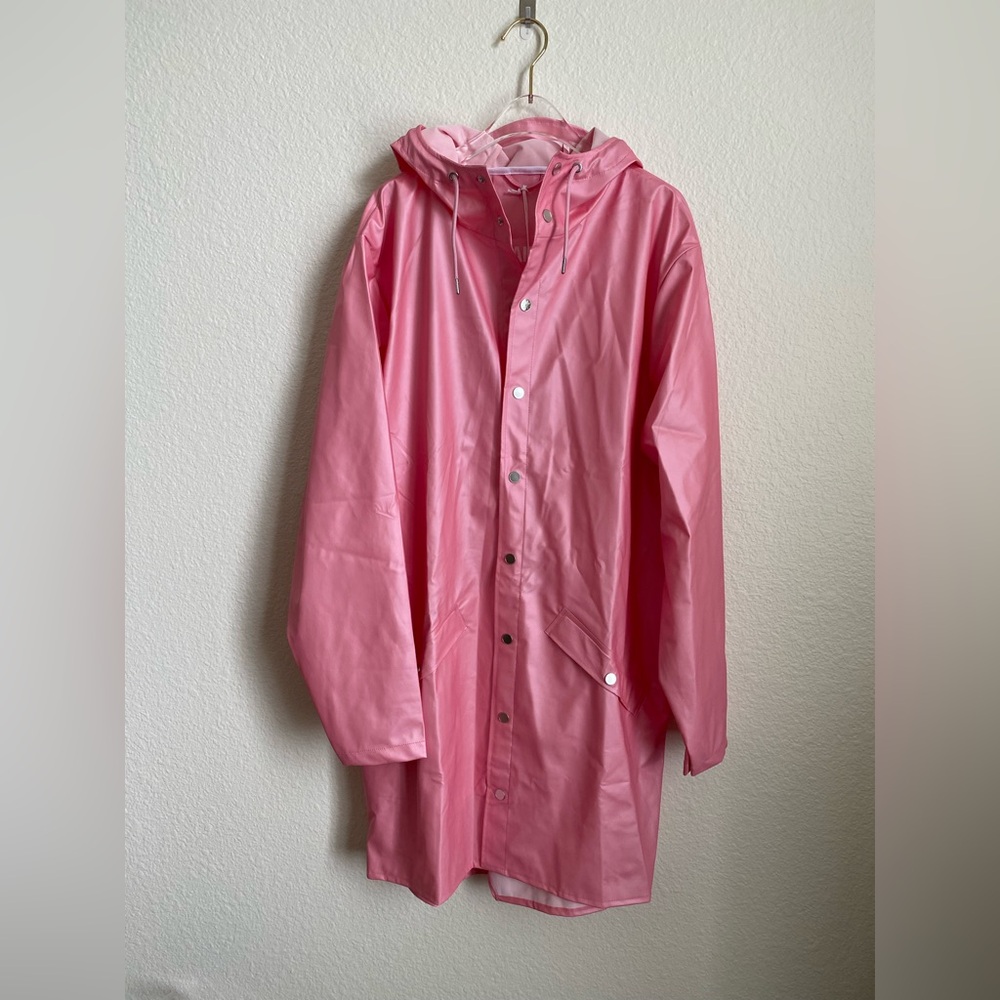 Rains Long Jacket Pink Sky - Picture 3 of 7